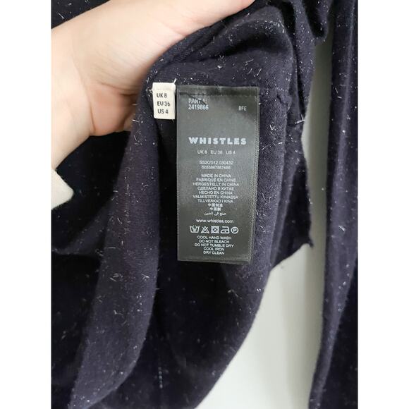 Whistles | Annie Sparkle Sweater | Navy & Silver | Sz 4 - Picture 5 of 9